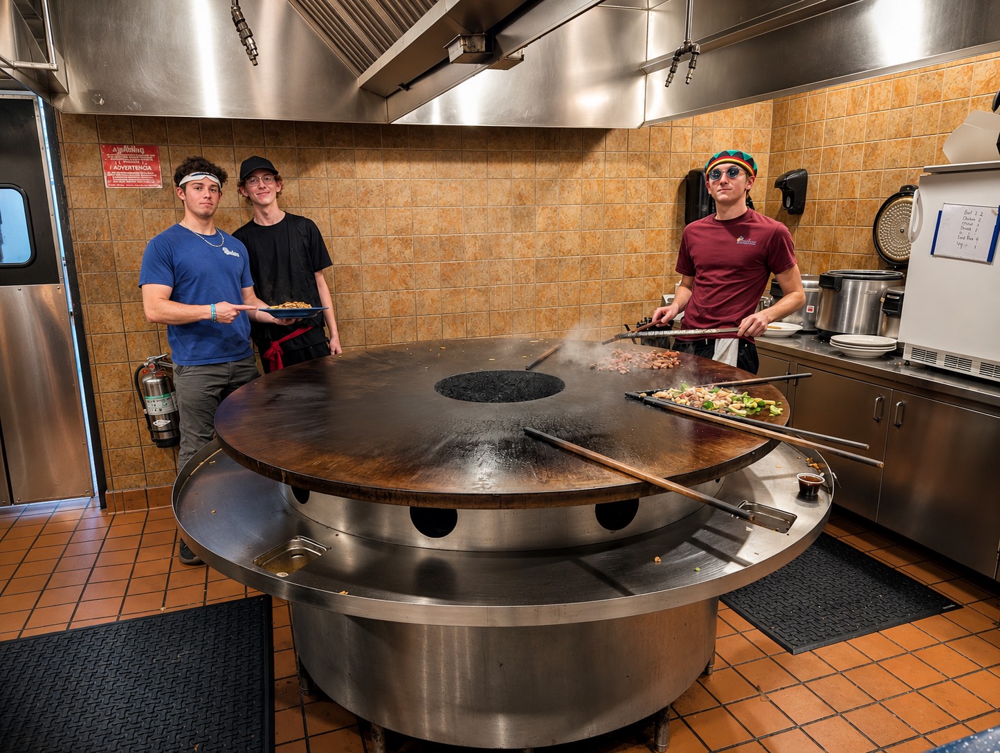 The Blue Pacific grill crew